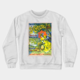 St Christau par Oloron France Vintage Poster 1900 Crewneck Sweatshirt